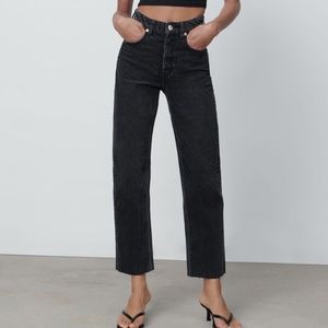 Zara High-Rise Straight Leg Jean